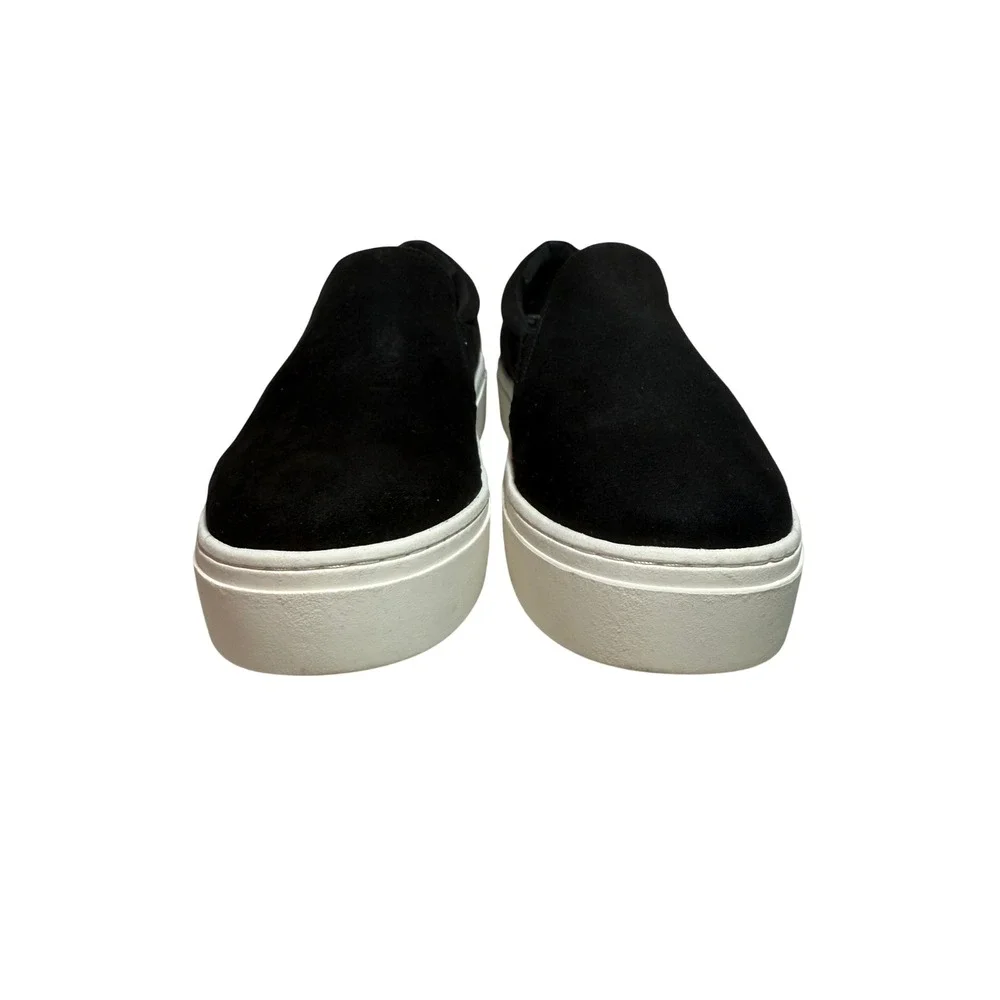 Lane Bryant Black Suede Platform Slip‎ On Sneakers Shoes Women Size 8W