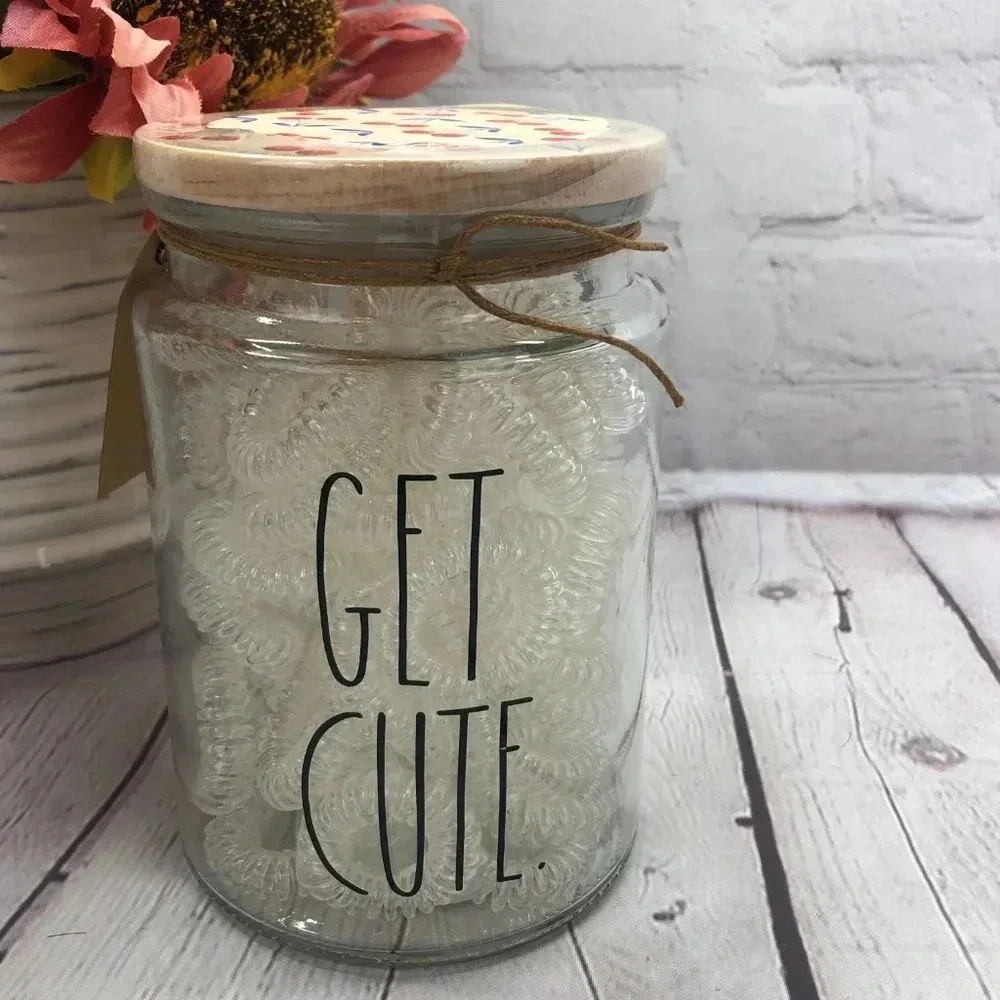 Rae Dunn glass jar