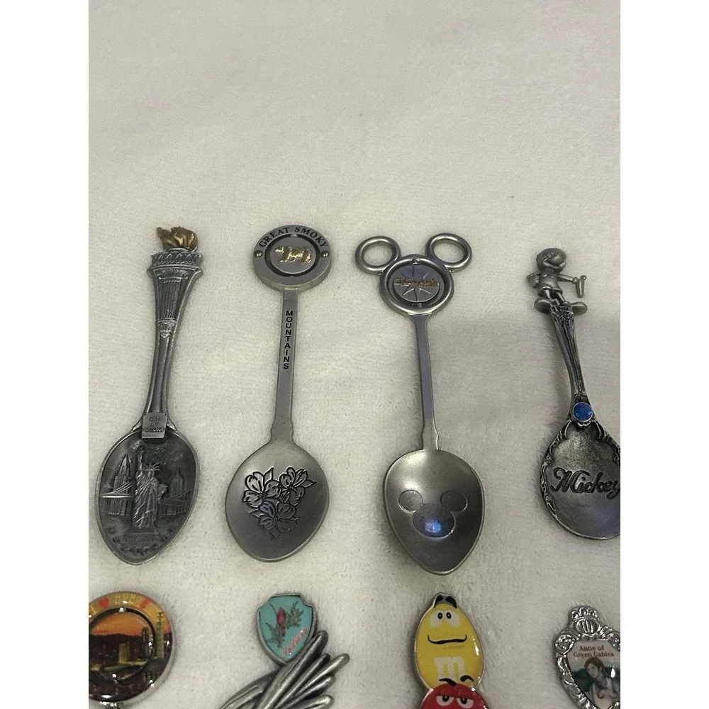 Lot of 45 Collectors Spoons. All Different‎ No Duplicates. Some Vintage