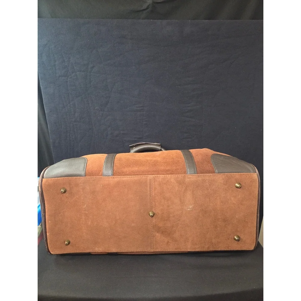 Marlboro Country Store 2003 Grit Gear Brown Suede Leather Duffel Bag Weekender