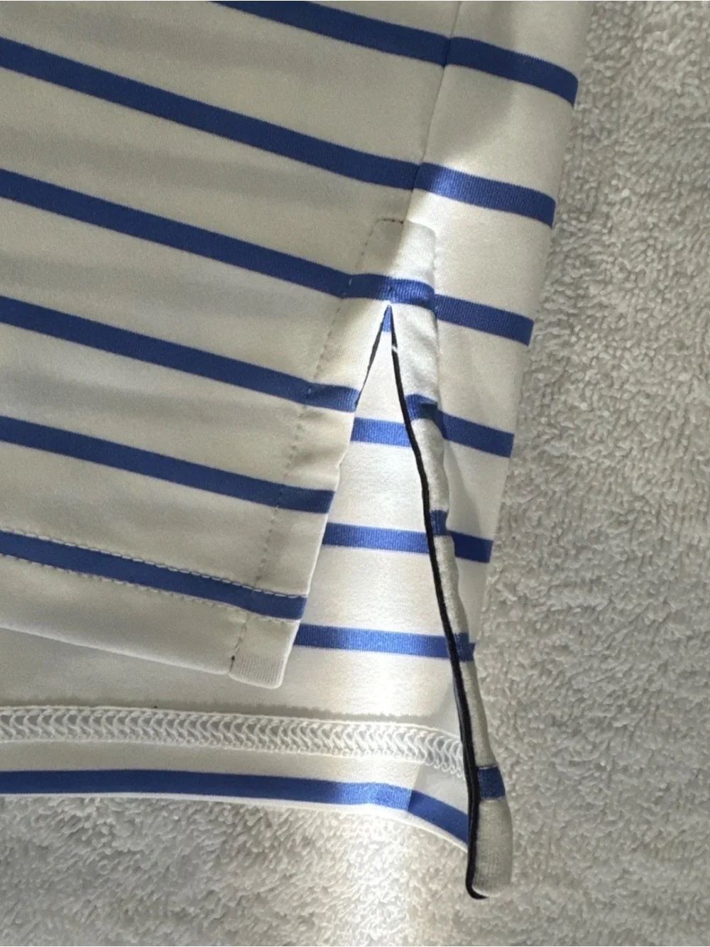 Ralph Lauren White Polo with Blue Stripes