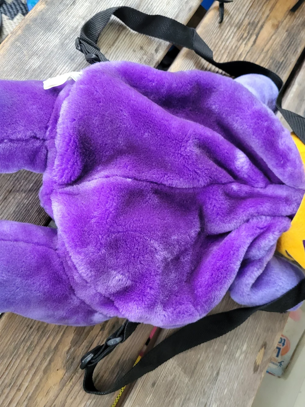 Vintage Grateful Dead PURPLE YELLOW plush bear backpack bag by Steven Smith 1990