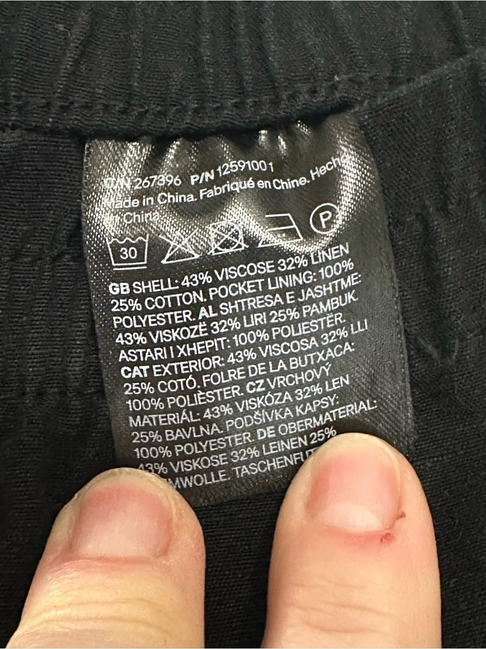 H&M black wide