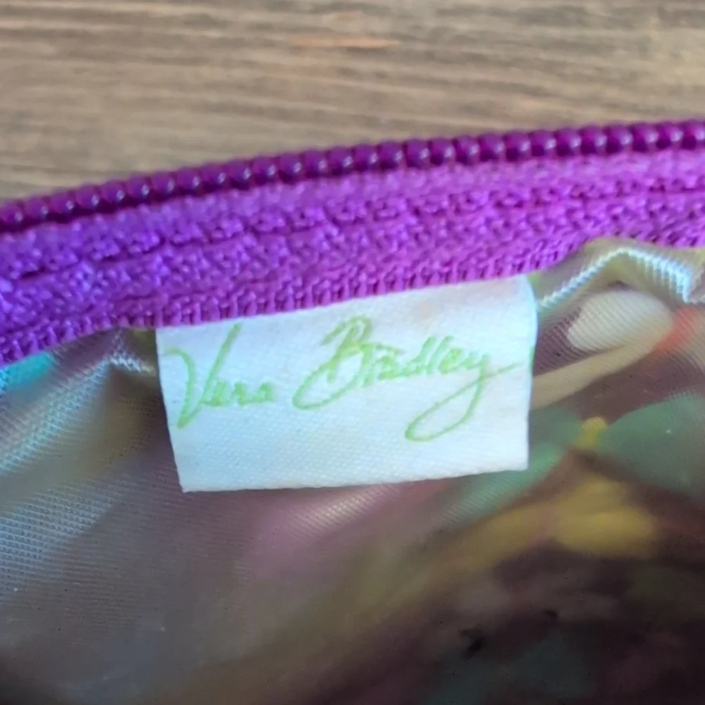 Vera Bradley Flutterby Retired Lined Costmetic Make Up Travel Bag          M546