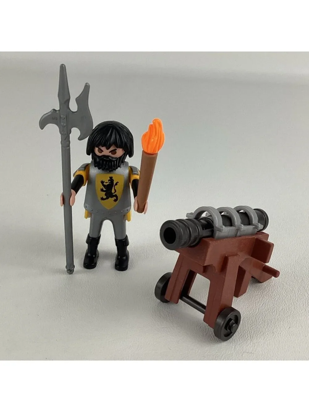 Playmobil Knights 4870 Lion Knight Cannon Guard Figure Building Toy Geobra 20009