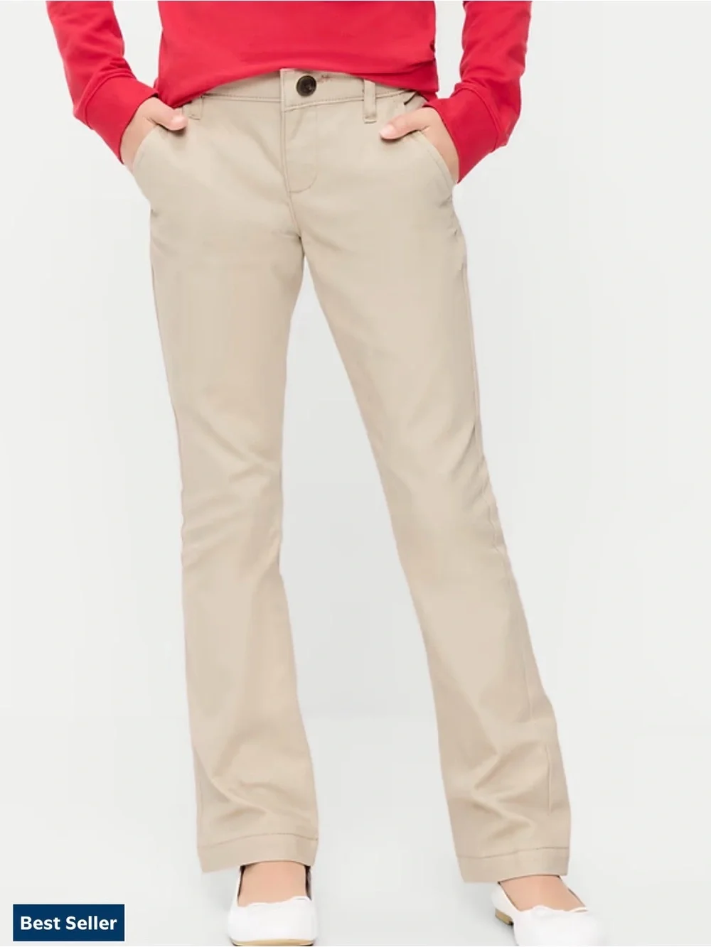 Old Navy Beige Straight-Leg Pants
