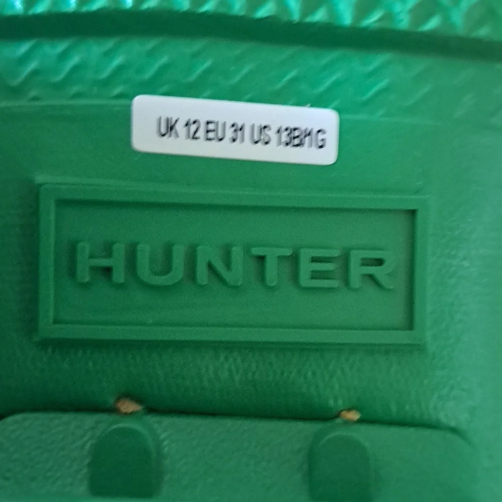 Hunter‎ Youth Classic Grab Handle Wellington Rain/Outdoor Boots Green G1/B13