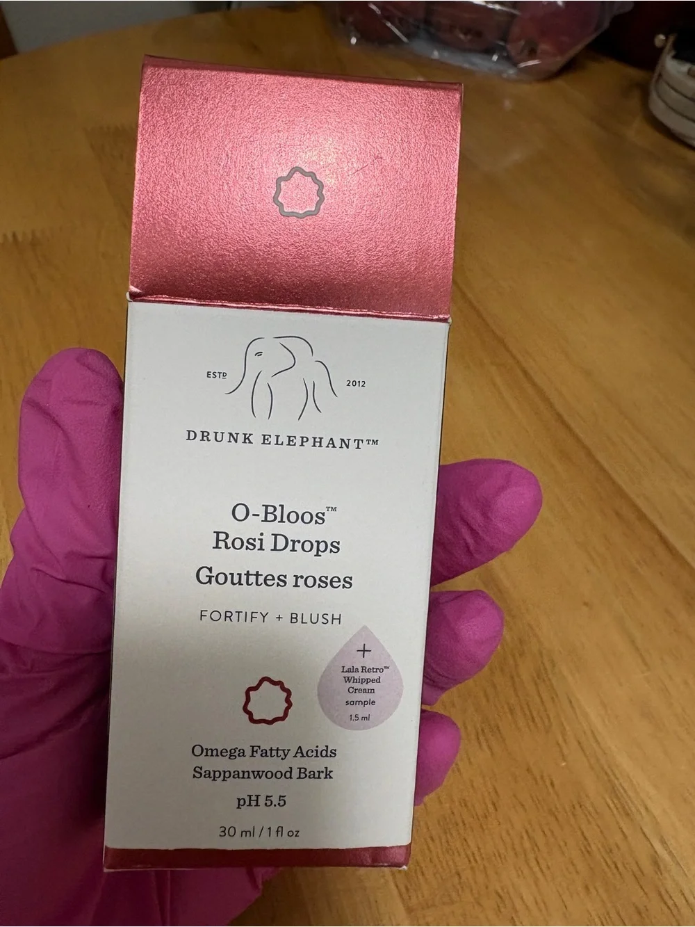 Drunk Elephant~O-Bloos Rosi Drops Fortify + Blush Full Sz 1oz, +sample, BNI, New