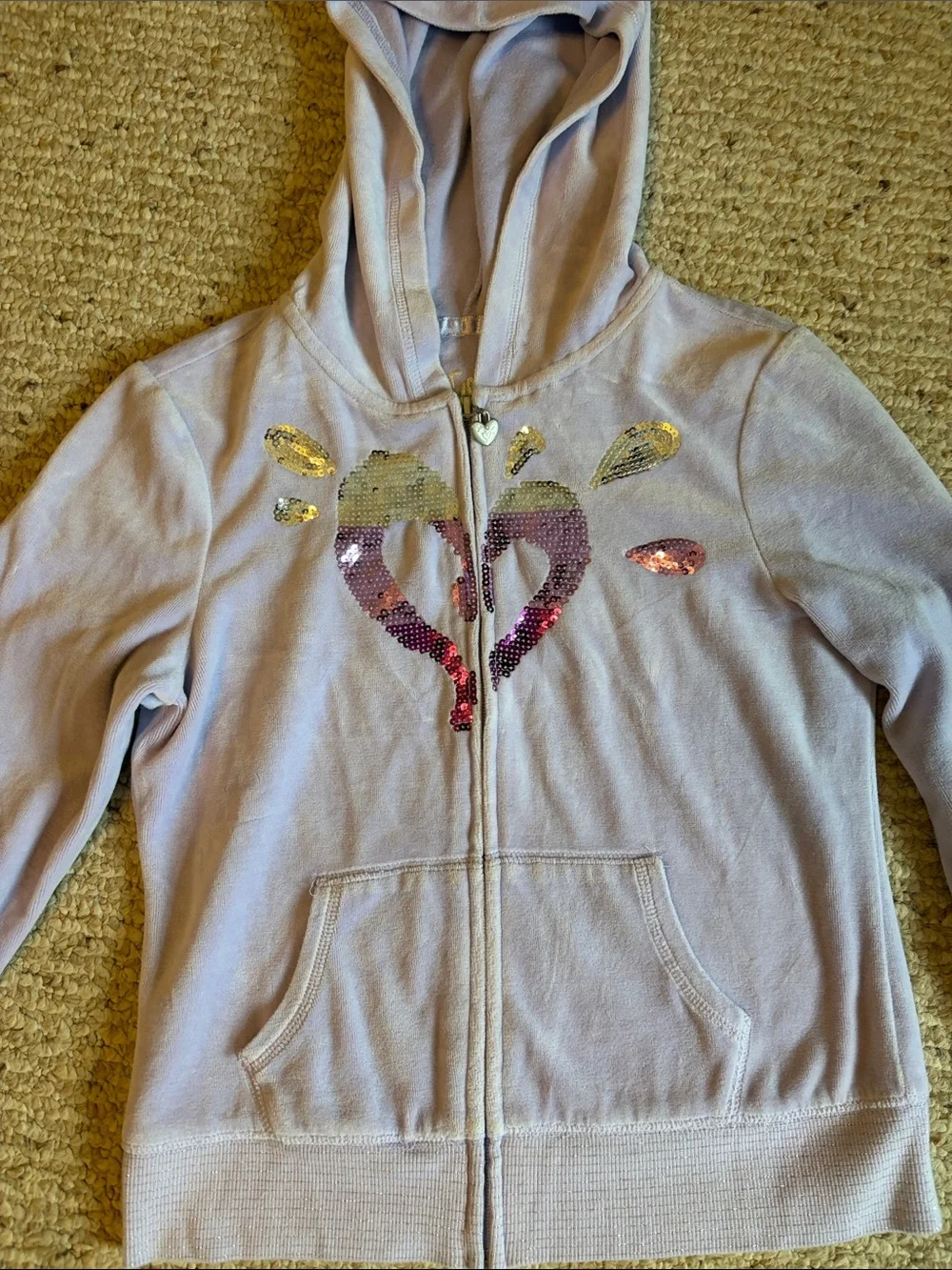 Justice lavender zip