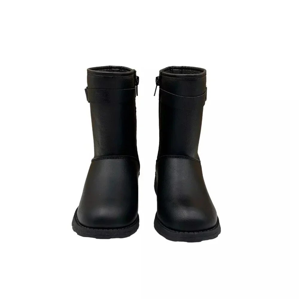 Carter's Little Girl's Fashion Mid Calf Boots Size 11 Black Lined‎ Side Zipper
