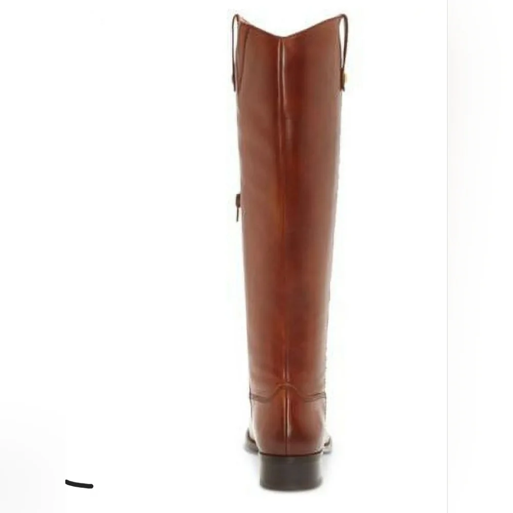 Elegant Brown Leather Riding Boots