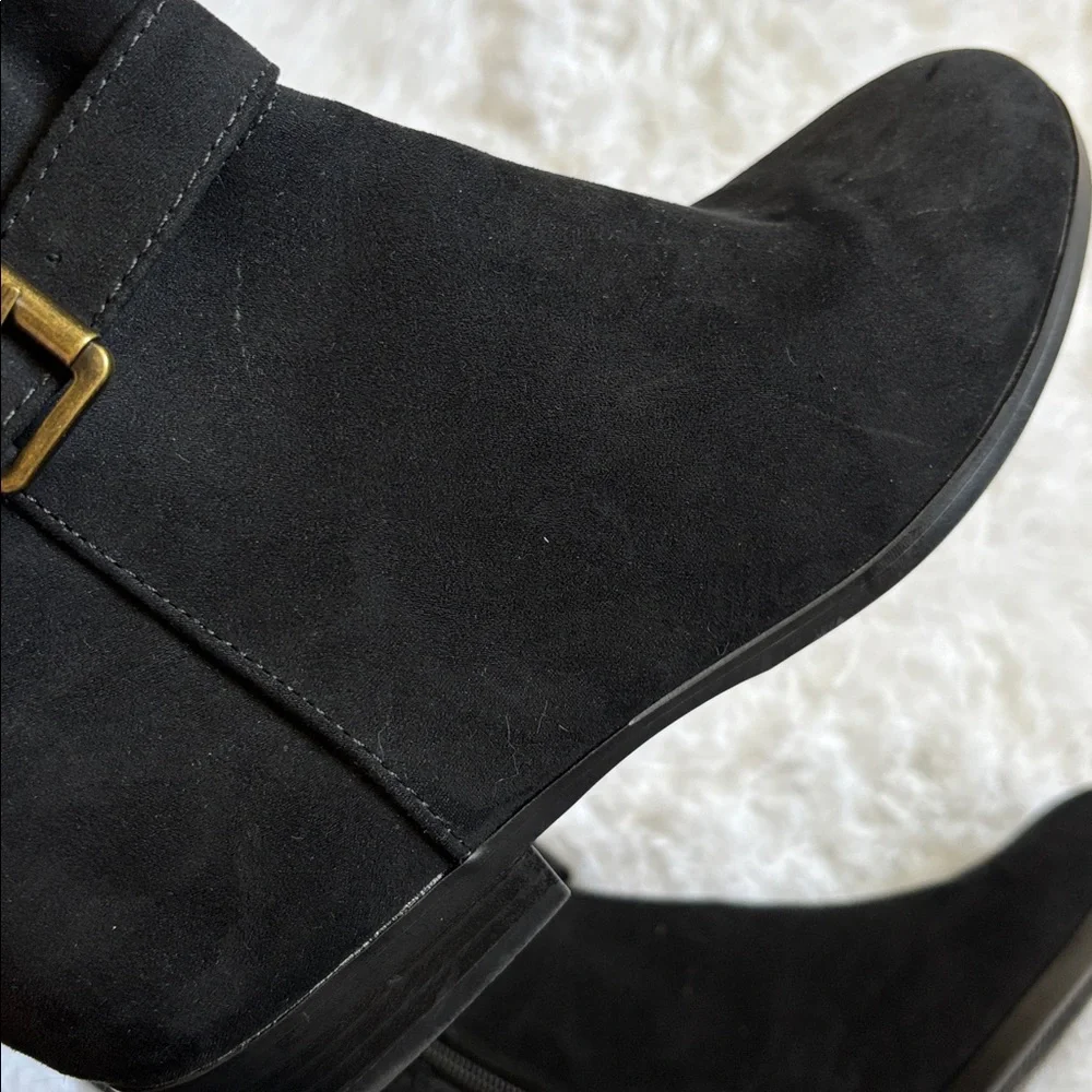 Like New Style & Co Black Kimmball Suede Boots Size 5M