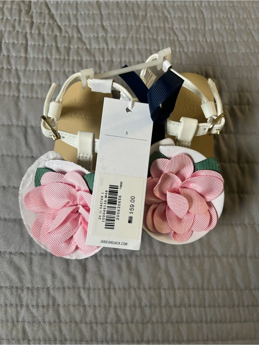 Janie & Jack girls Flower Sandals 5c