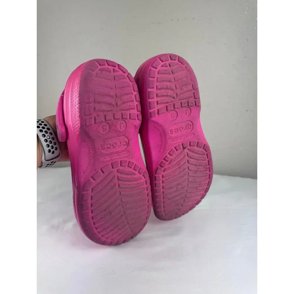 Crocs Pink Glossy Junior size 5