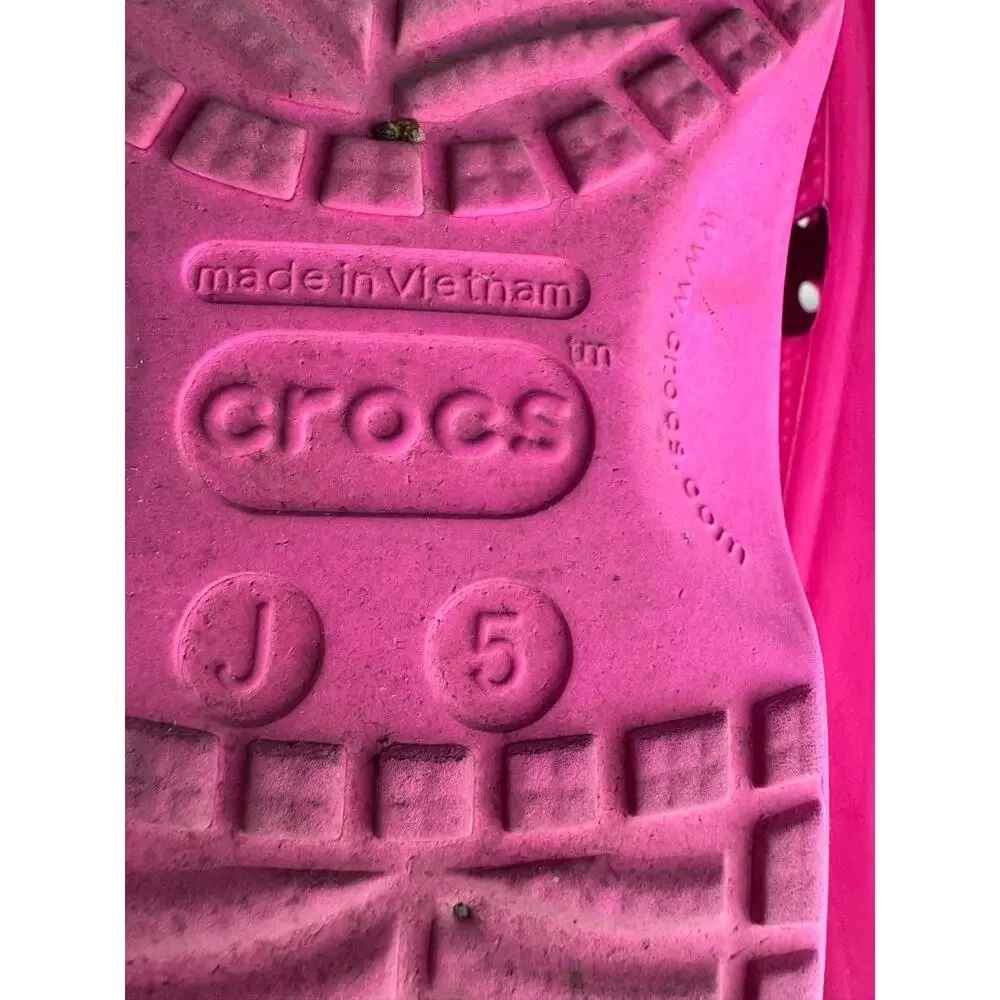 Crocs Pink Glossy Junior size 5