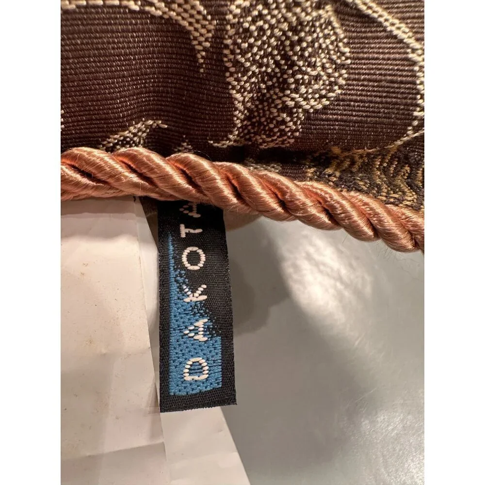 Dakota Bay Bengal Tiger Brocade Decorative Pillow Motif Rope Cushion Home