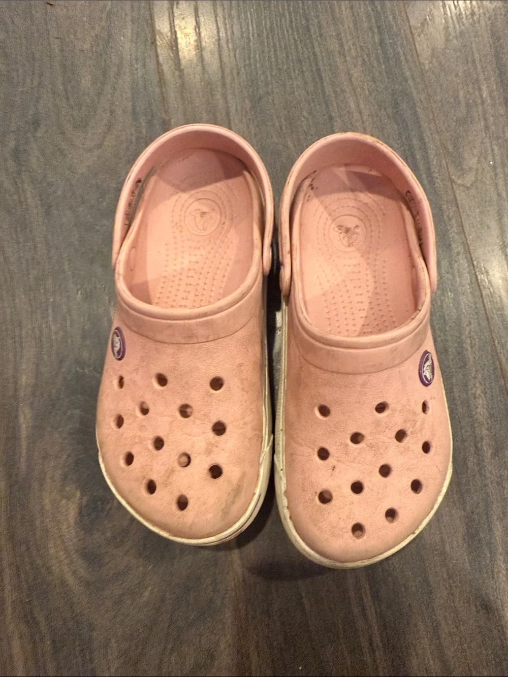 Crocs Kids Pink Slip-On Clogs - Comfortable Everyday Shoe size 12/13 7:21