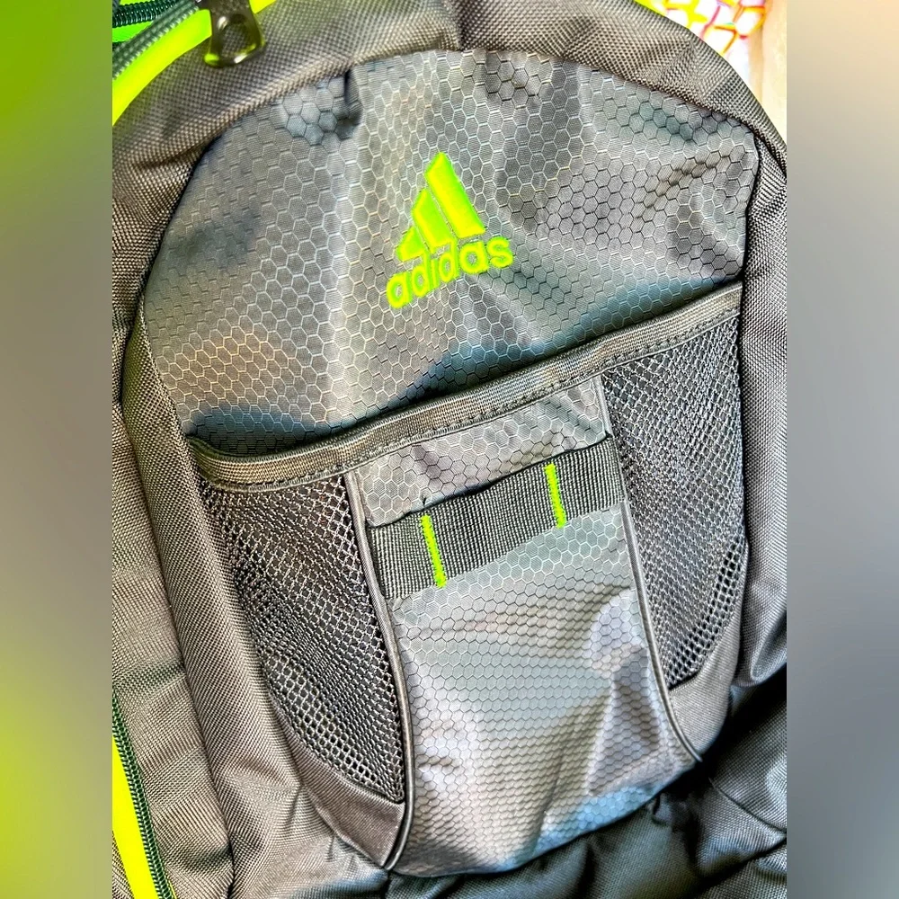 adidas Black Backpack with Neon Green Trim