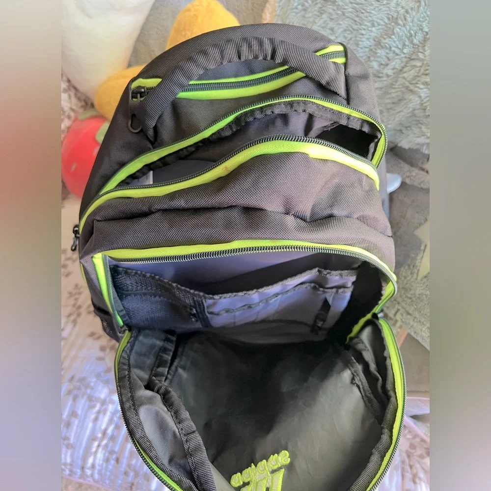 adidas Black Backpack with Neon Green Trim