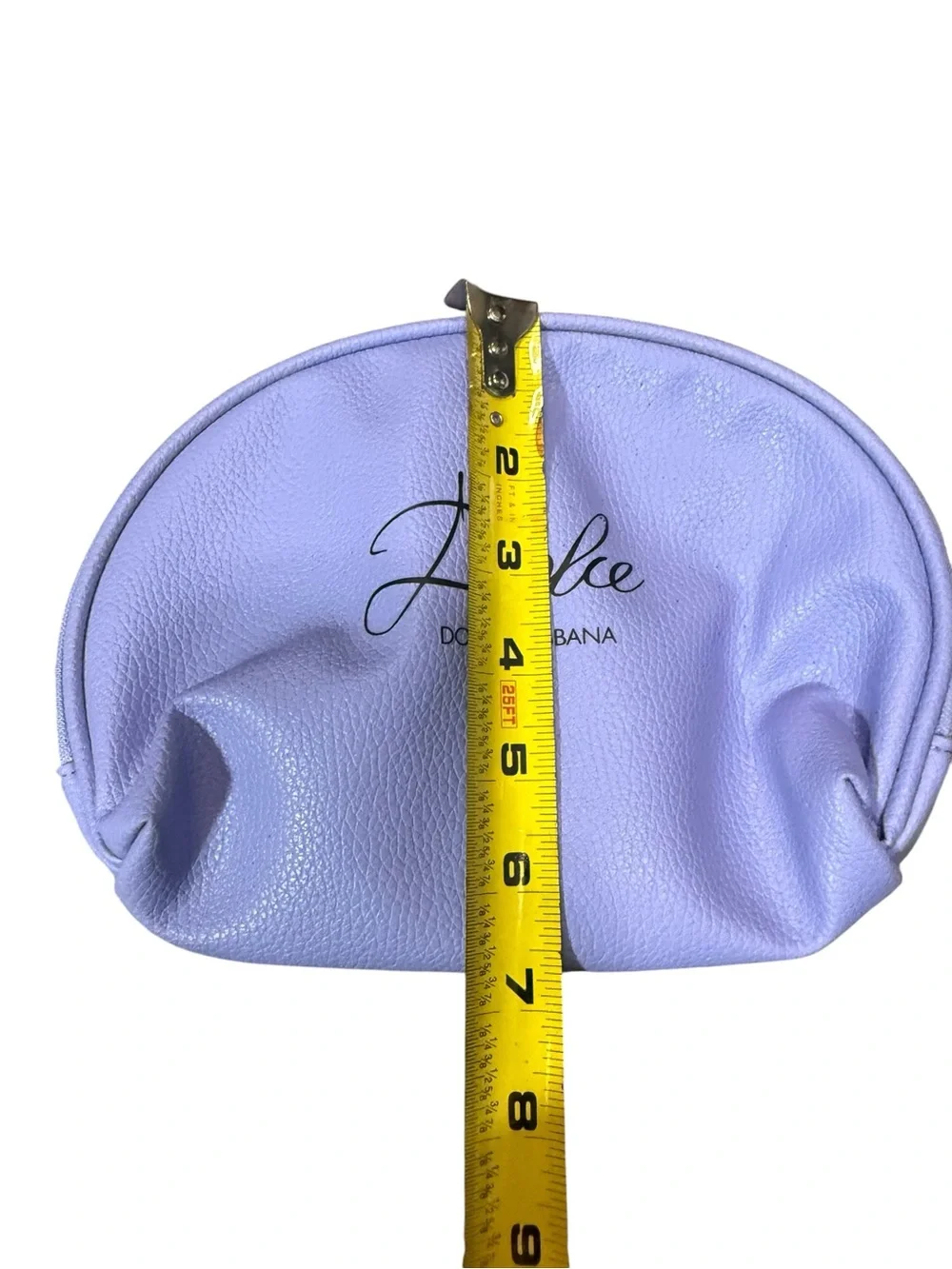 Dolce & Gabbana Lilac Leather Cosmetic Case with Gold Zipper