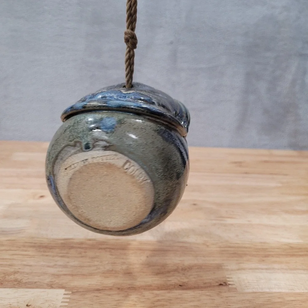 Pottery Bird Feeder or Planter Village Potter Colby Handmade