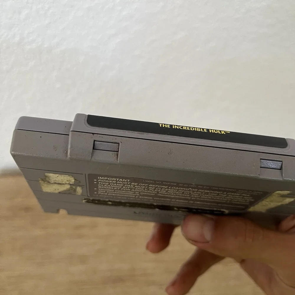 The Incredible Hulk Super Nintendo SNES Cartridge Only Working Tested!