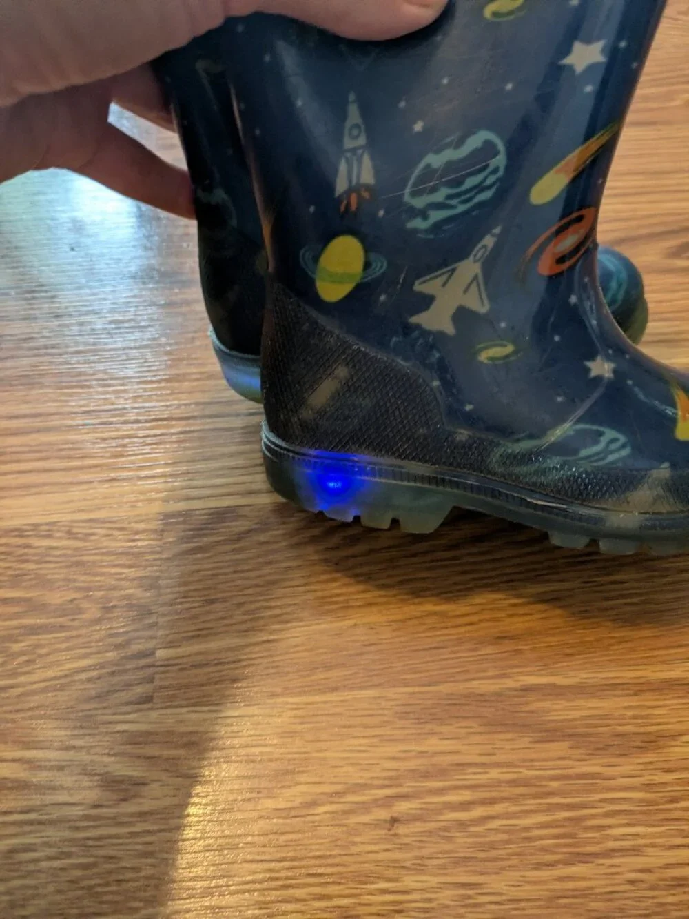 Kid Light Up Space Rain Boots