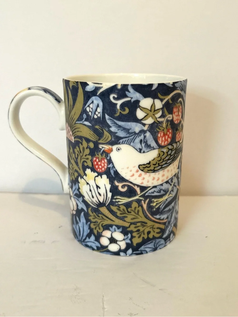 Royal Worcester Fine Bone China Mug iconic Morris & Co Strawberry Thief Design