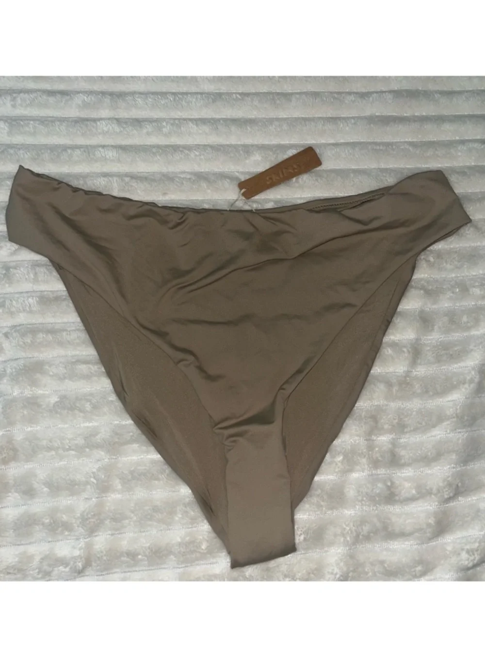 NEW! SKIMS RECYCLED SWIM MID WAIST BOTTOM • DESERT • Size 2X