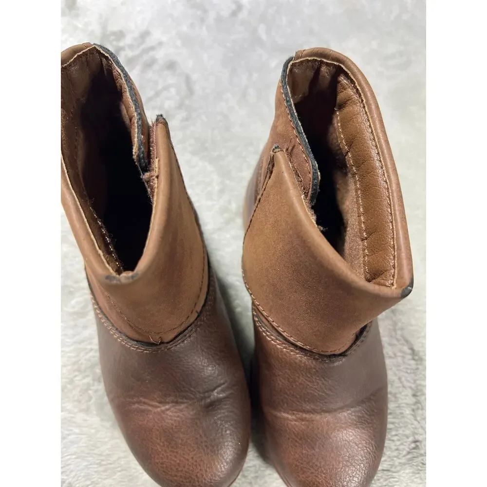 OshKosh B'gosh Brown Western Boots Girls 11M Cowboy Ankle Boots