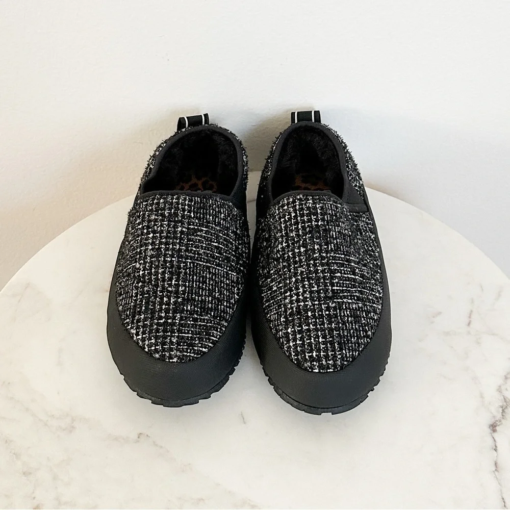 NEW P448 Anthropologie Laby Platform Slip on Plaid Size 39 EU 8.5 - 9 US