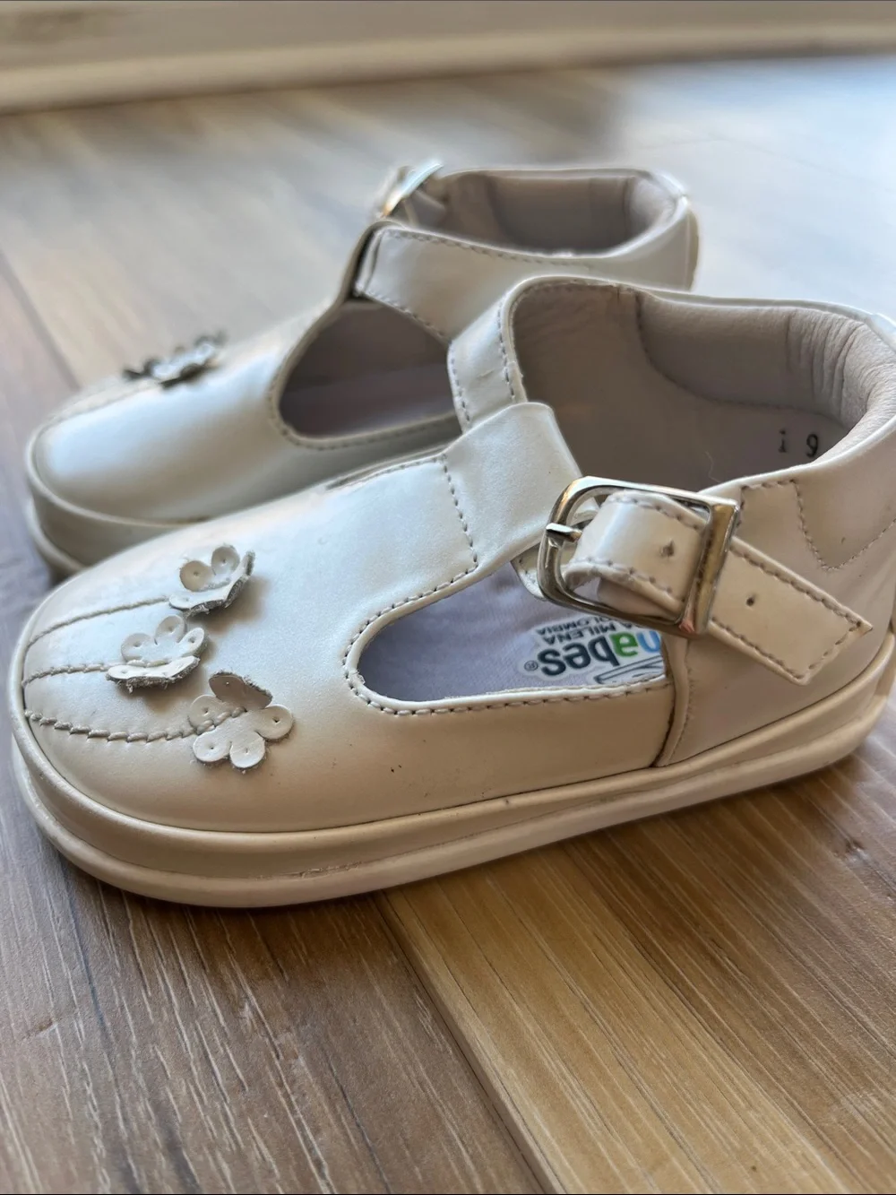 Baby Pearl Floral T-Strap Dress Shoes
