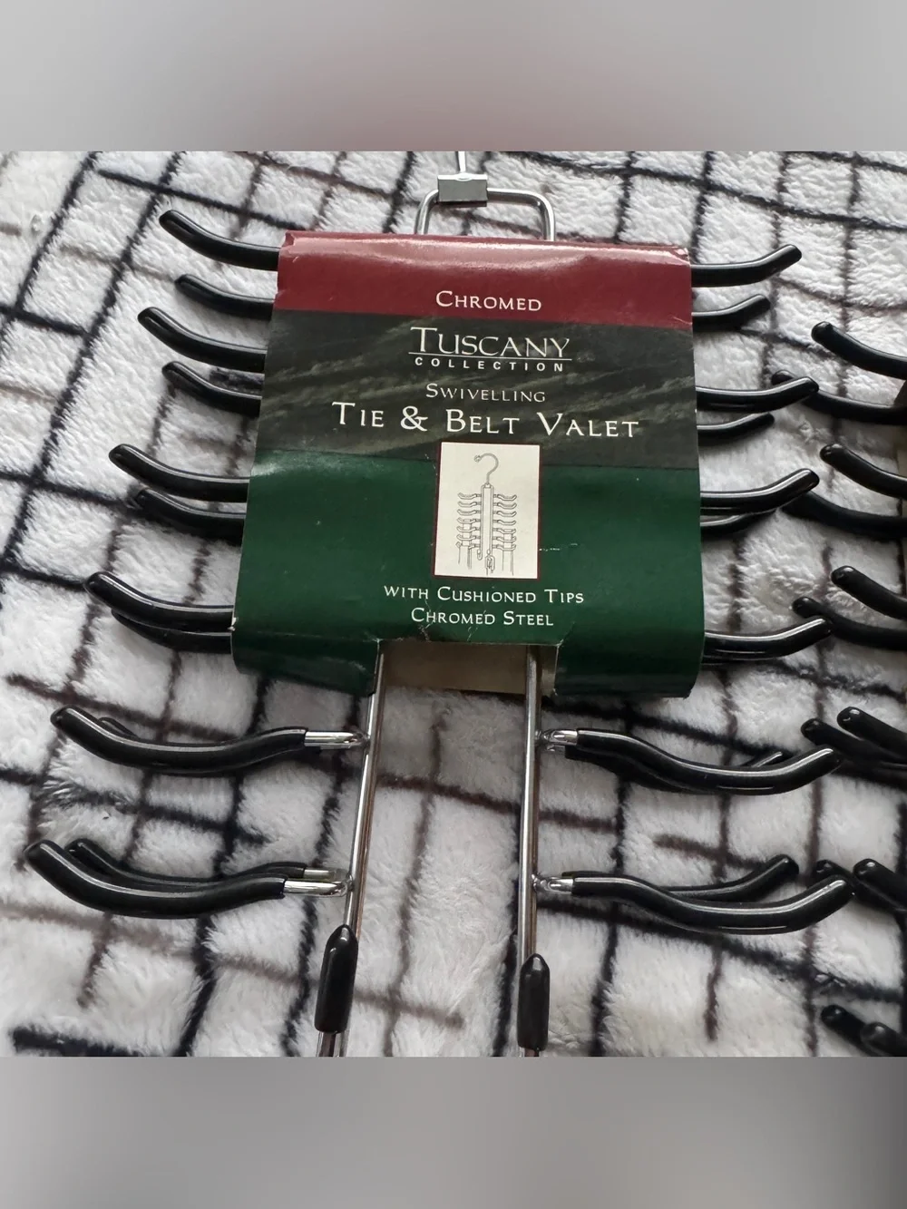 Tuscany Collection Swiveling Tie & Belt Valet Closet Organizers - Set of 2 NWT