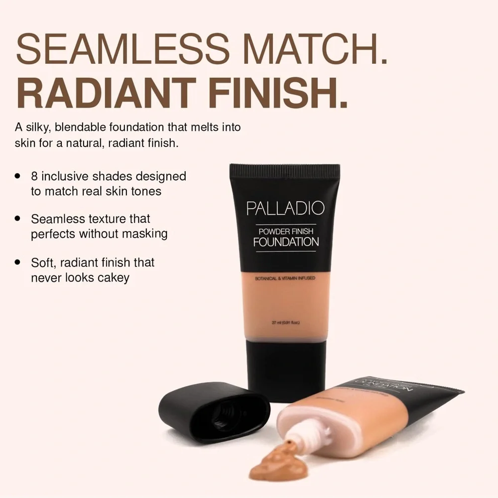 Palladio Liquid Foundation, Ivory - New & Sealed