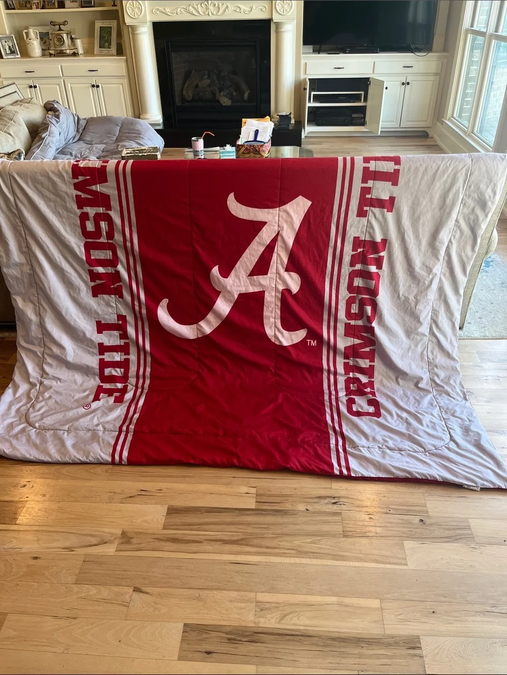 Alabama Crimson Tide Red & Gray Comforter Queen