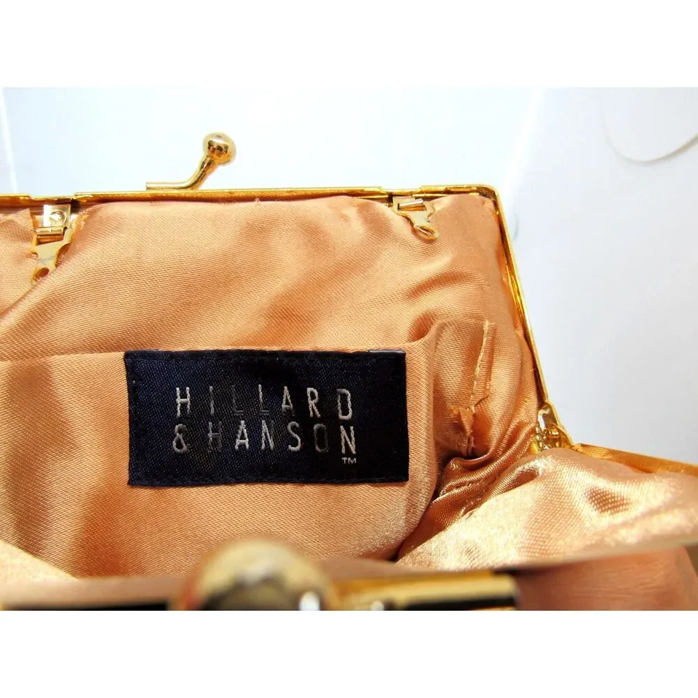 Hillard & Hanson Vintage bag pouch evening purse beaded art nouveau design