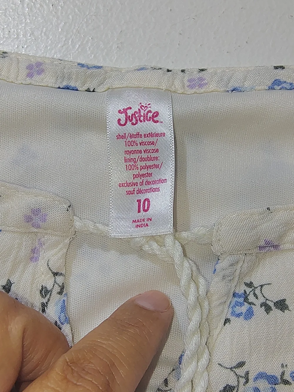 Justice cream babydoll