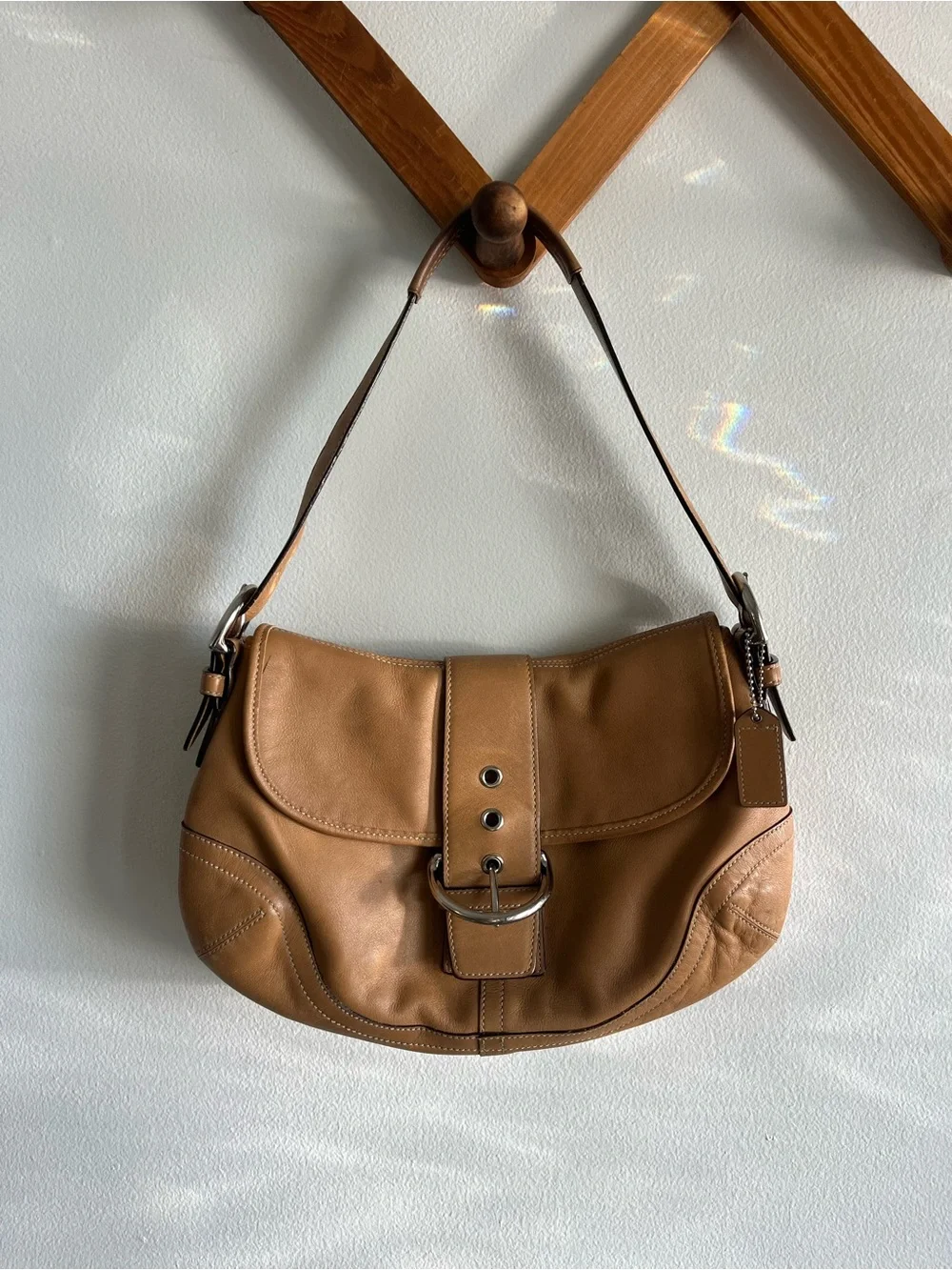 Coach leather shoulder