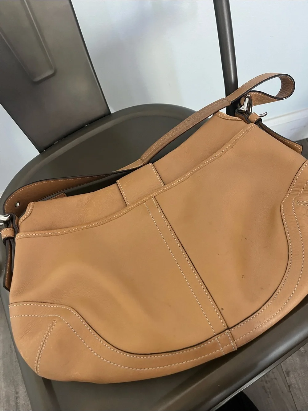 Coach leather shoulder