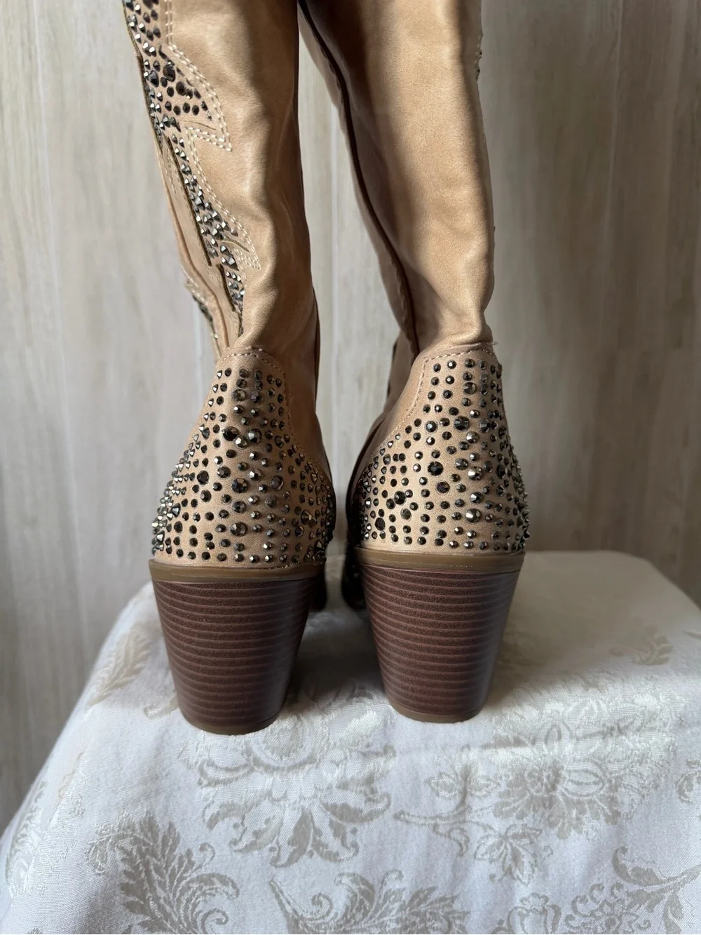 Bling rhinestone cowgirl boots