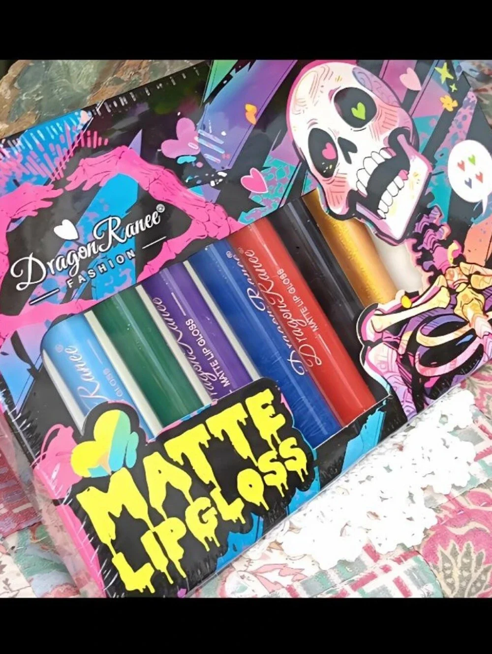 🆕️BOLD GOTHIC DARK MATTE LIPGLOSS BOXED SET OF 12 GOTH/PUNK/EMO