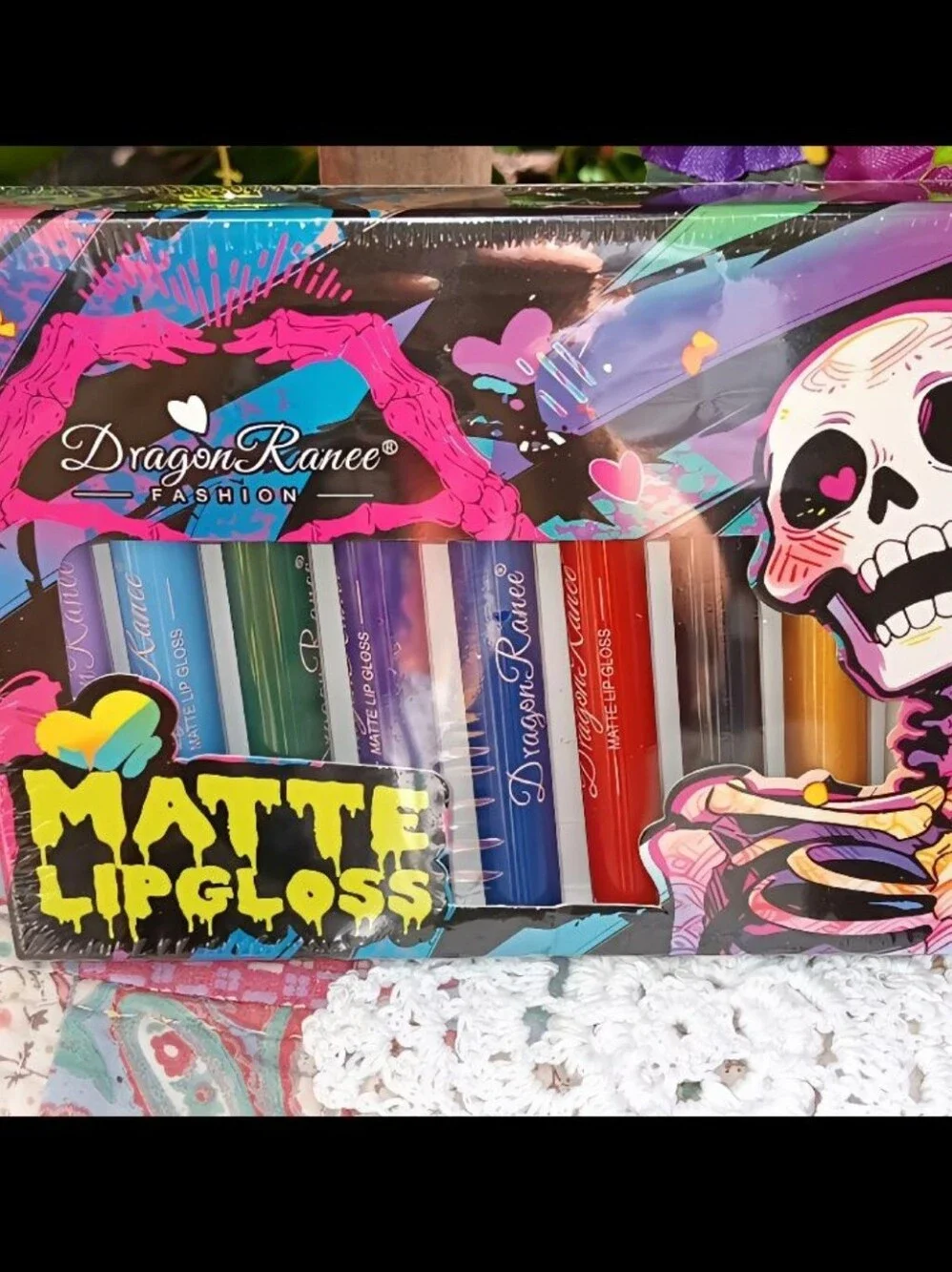 🆕️BOLD GOTHIC DARK MATTE LIPGLOSS BOXED SET OF 12 GOTH/PUNK/EMO
