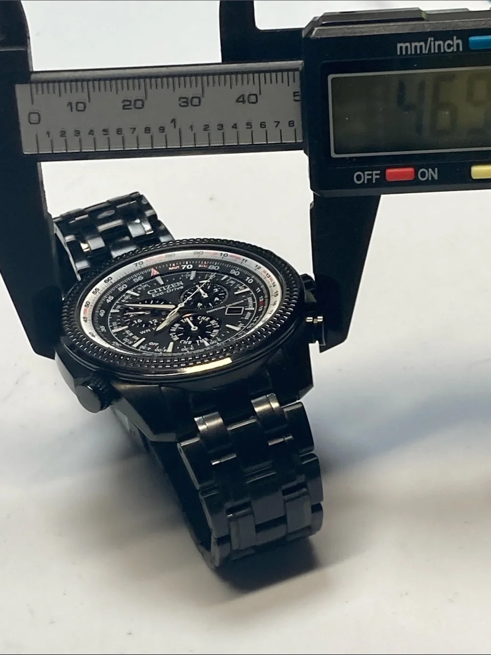 Citizen eco drive E820-S078423, Black Stainless Steel Multi-Function watch
