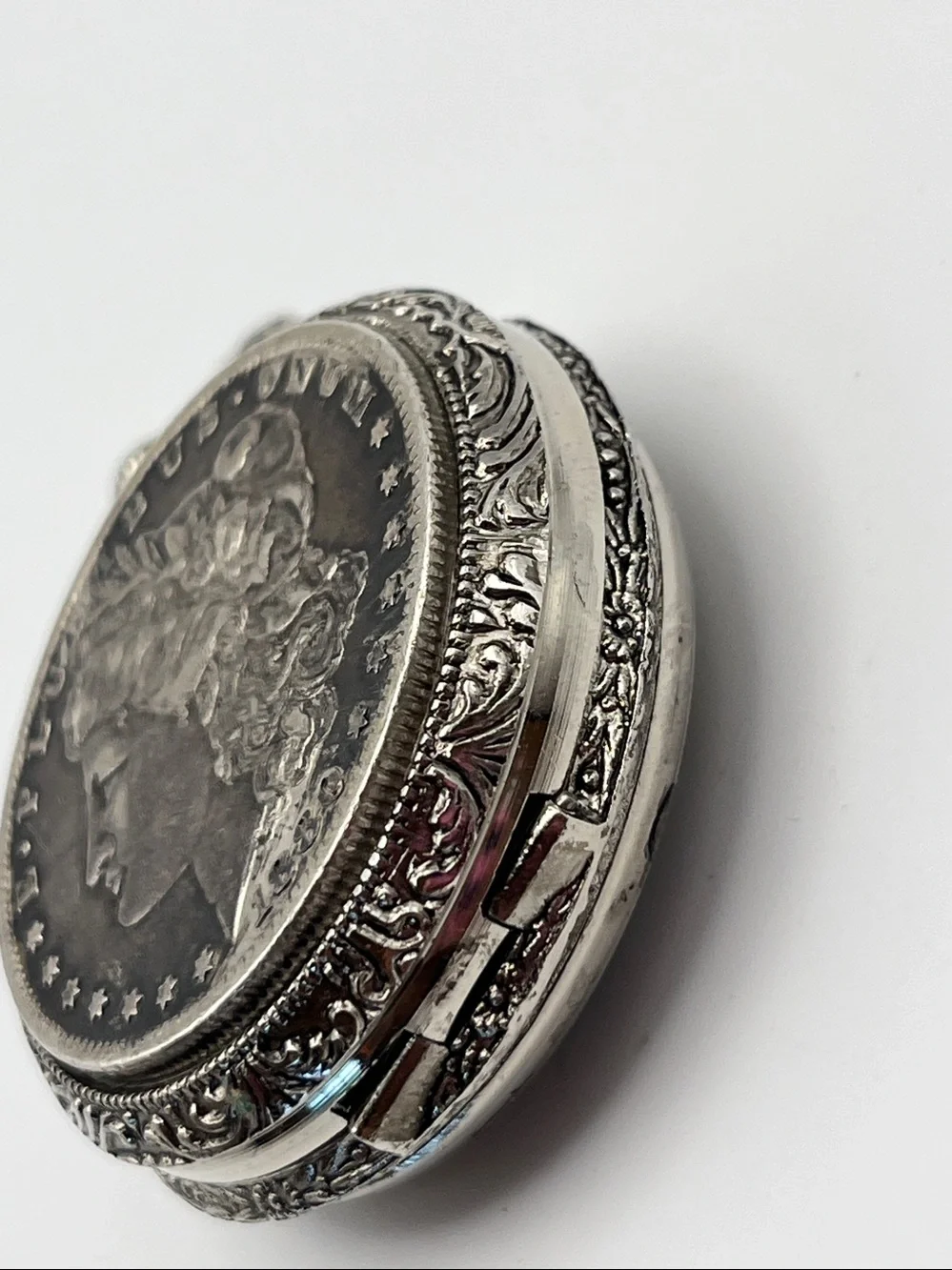 1880 Morgan Silver Dollar Coin Pocket Watch