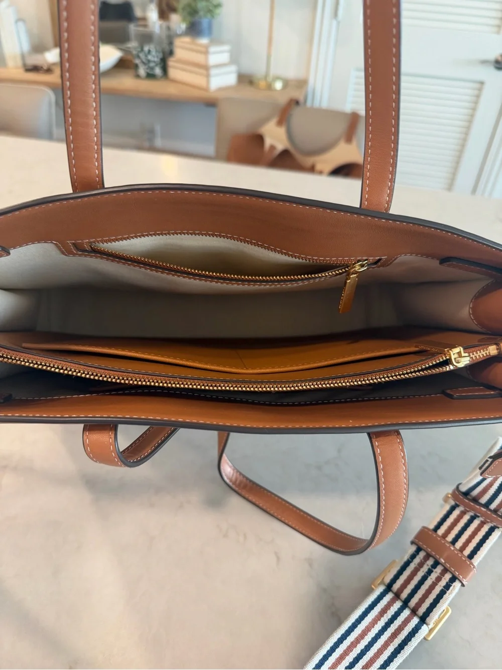 Tory Burch structured canvas