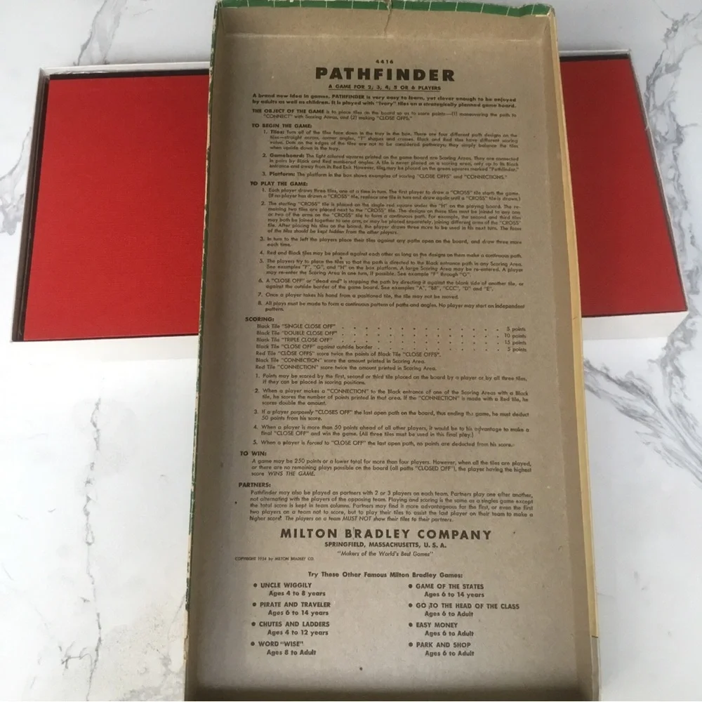 Pathfinder Board Game Milton Bradley Classic Strategy Complete VTG 1954 MB #4416