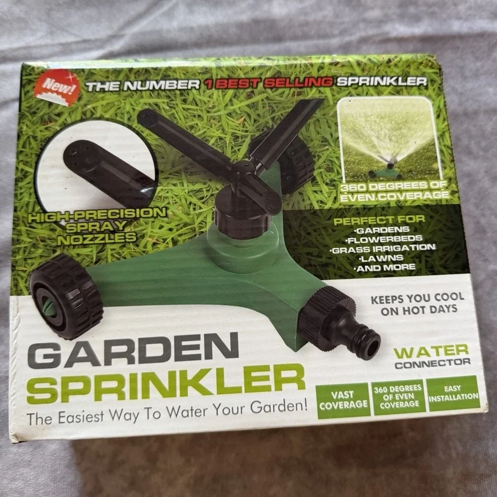 Garden Circular Sprinkler 360° Even Coverage for Lawn Irrigation w/ Connector