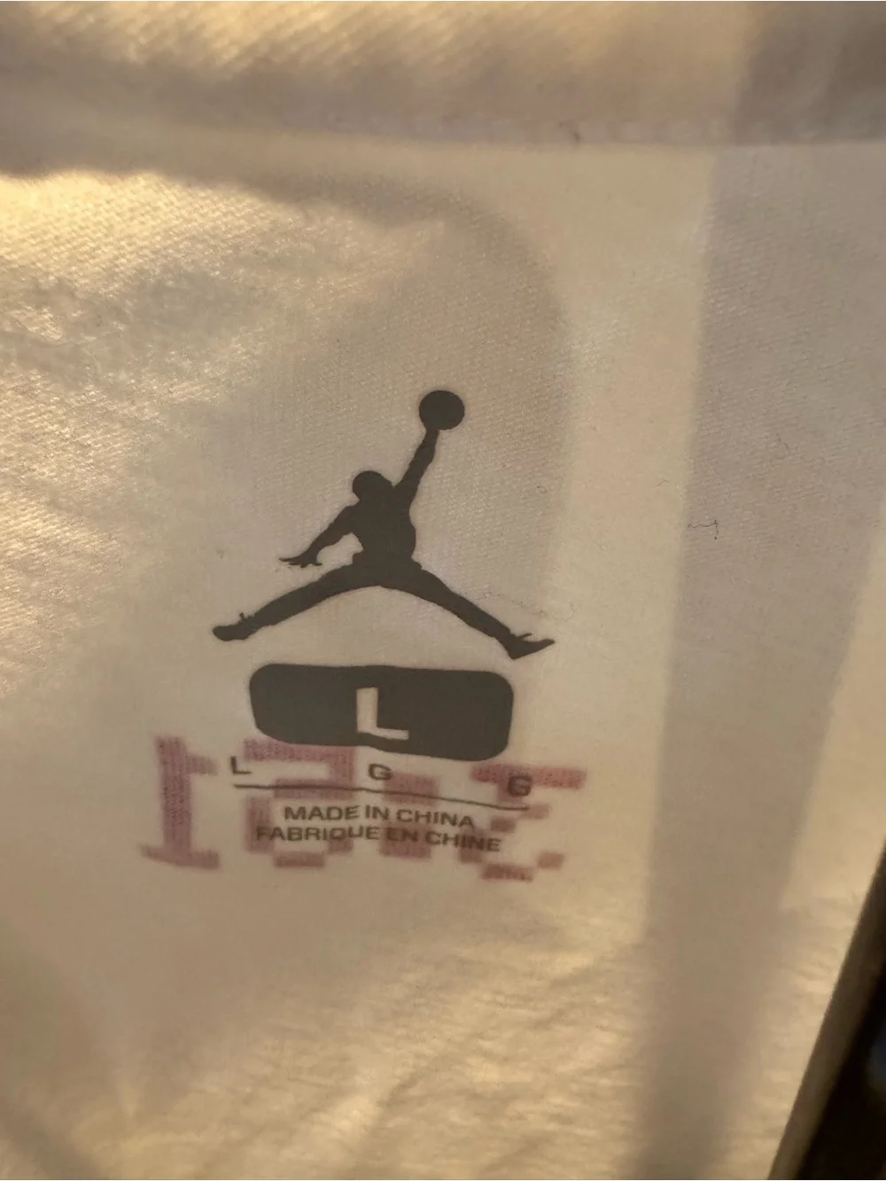 Jordan white shirt