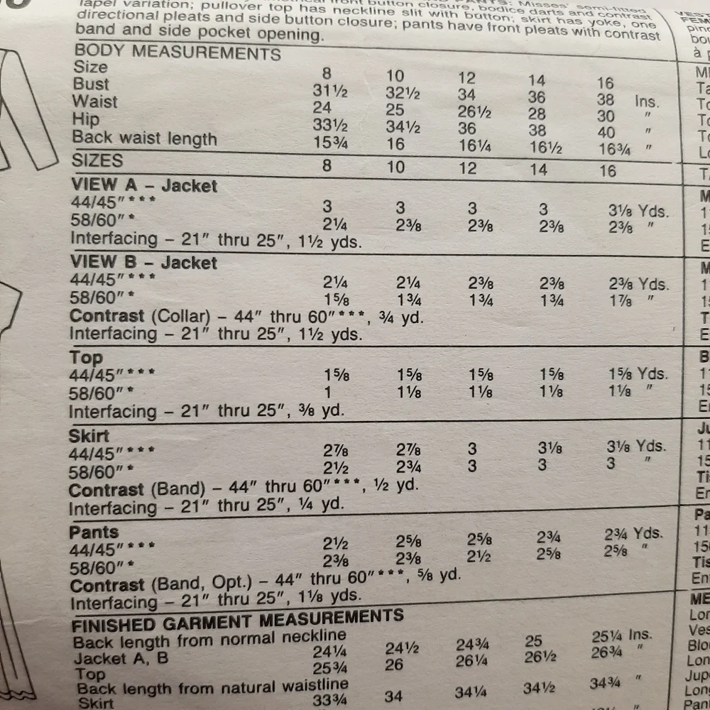 McCALL'S PATTERN 4730