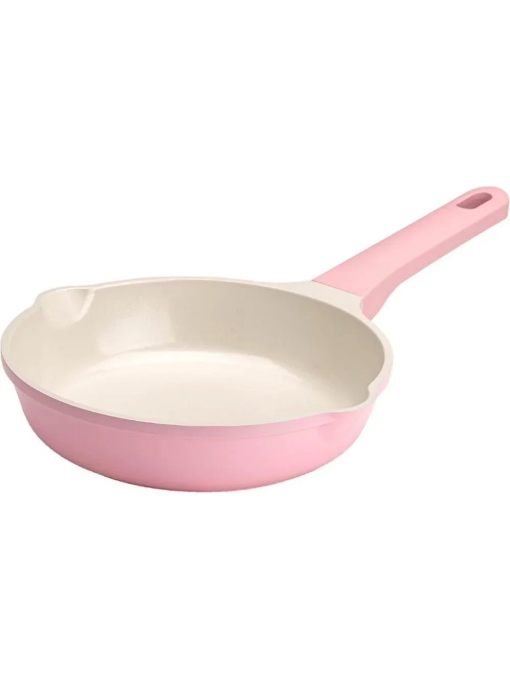 Nonstick 8-Inch Fry Pan - Ceramic Cast Aluminum, Fast Heating, Easy Pour Spouts